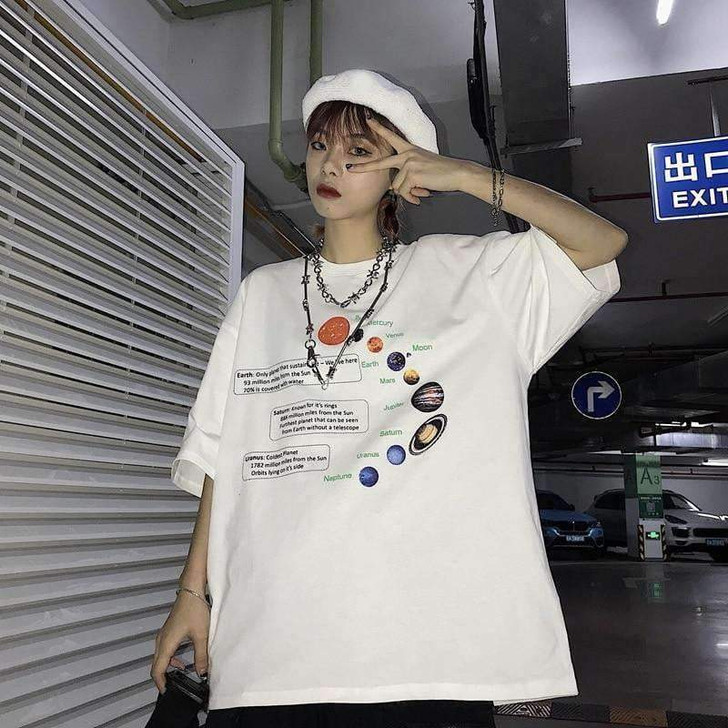 solar system white tee with pictures of planets and their descriptions solar system white tee with pictures of planets and their descriptions