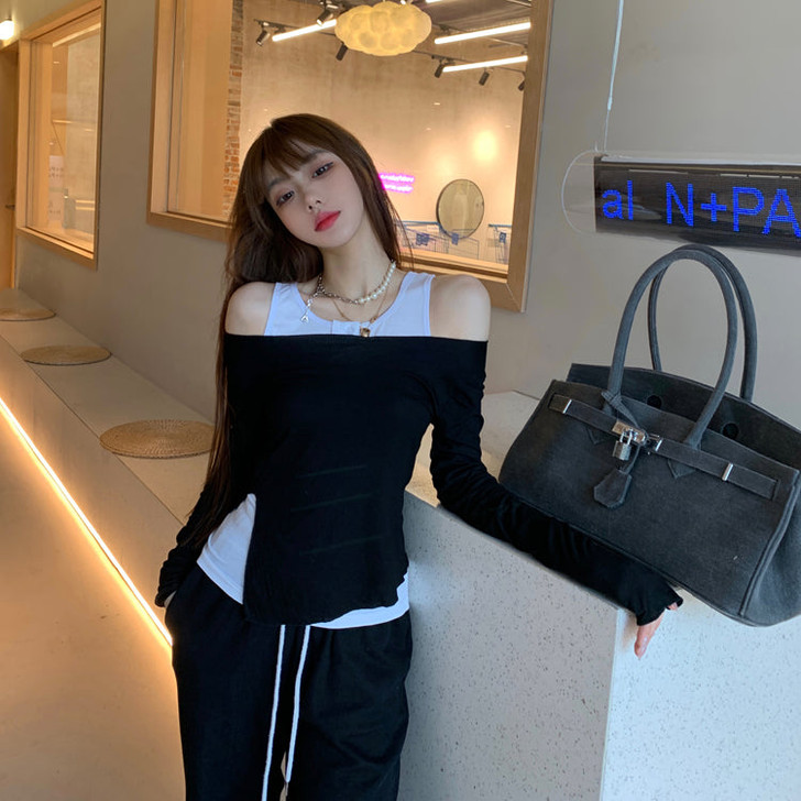 Tumblr Aesthetic Two Piece Long Sleeve Top
