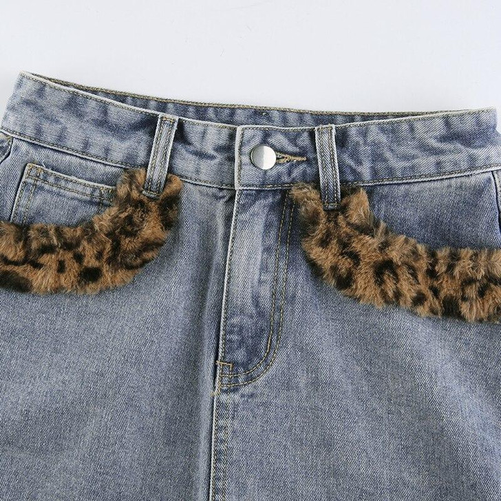 Y2K PATCHWORK LEOPARD MINI SKIRT - Cosmique Studio Y2K PATCHWORK LEOPARD MINI SKIRT - Cosmique Studio