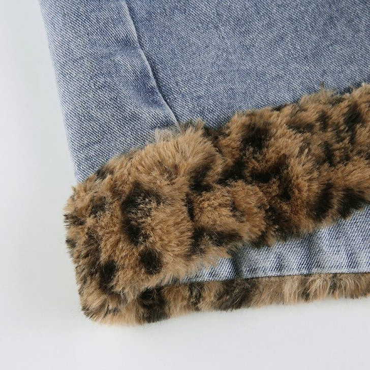 Y2K PATCHWORK LEOPARD MINI SKIRT - Cosmique Studio Y2K PATCHWORK LEOPARD MINI SKIRT - Cosmique Studio