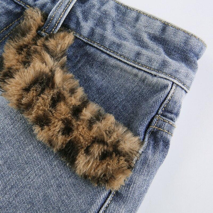 Y2K PATCHWORK LEOPARD MINI SKIRT - Cosmique Studio Y2K PATCHWORK LEOPARD MINI SKIRT - Cosmique Studio