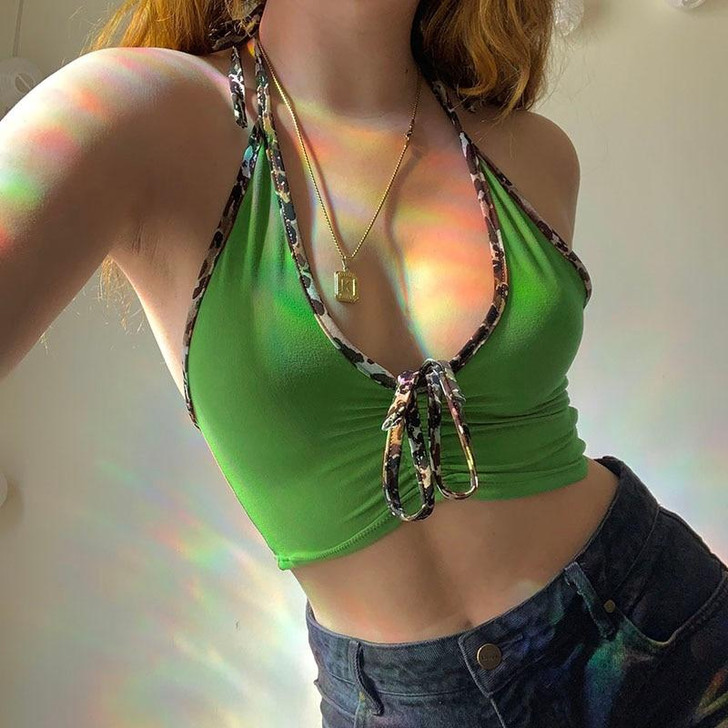 Y2K AESTHETIC LACE ELASTIC CROP TOP - Cosmique Studio Y2K AESTHETIC LACE ELASTIC CROP TOP - Cosmique Studio