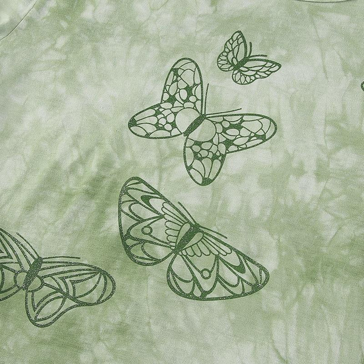 SOFT GIRL BUTTERFLY GREEN CROP TOP - Cosmique Studio SOFT GIRL BUTTERFLY GREEN CROP TOP - Cosmique Studio