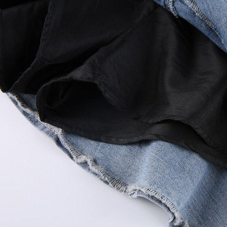 Y2K RUFFLED BLUE DENIM SKIRT Y2K RUFFLED BLUE DENIM SKIRT