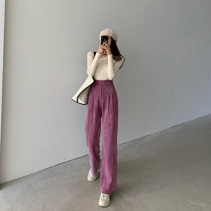 VSCO HIGH WAIST CORDUROY PANTS VSCO HIGH WAIST CORDUROY PANTS