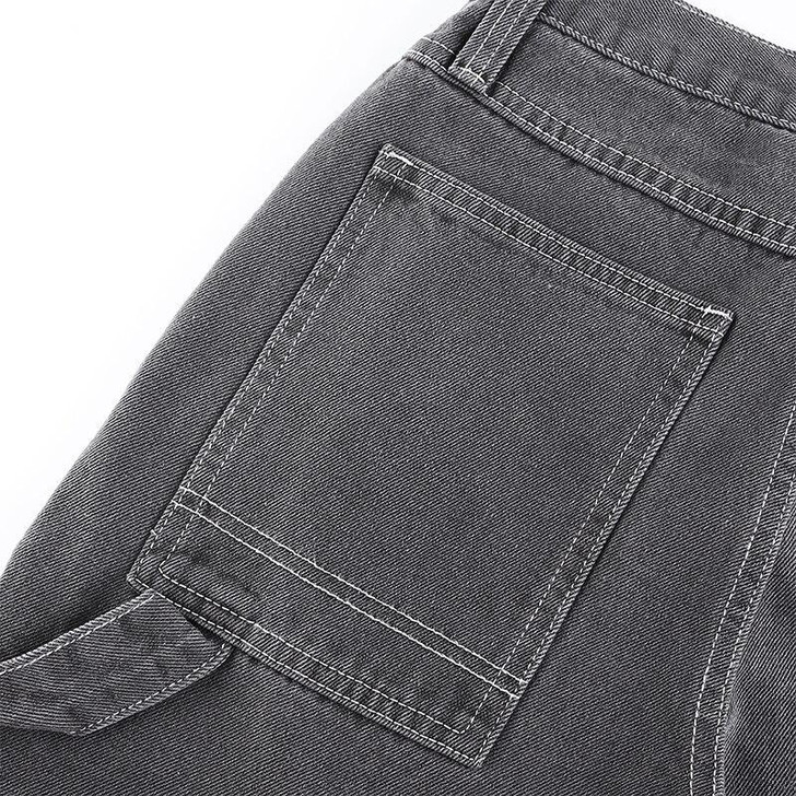 Y2K HIGH WAIST DENIM LOOSE GRAY DENIM PANTS Y2K HIGH WAIST DENIM LOOSE GRAY DENIM PANTS