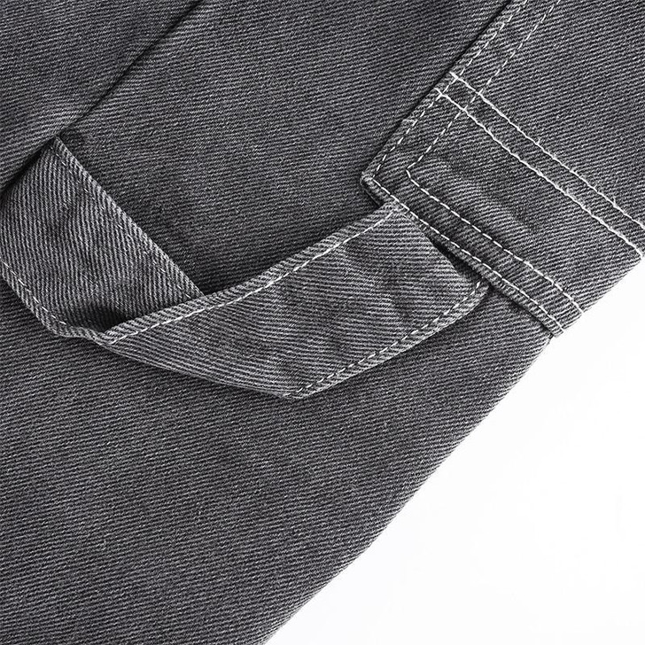 Y2K HIGH WAIST DENIM LOOSE GRAY DENIM PANTS Y2K HIGH WAIST DENIM LOOSE GRAY DENIM PANTS