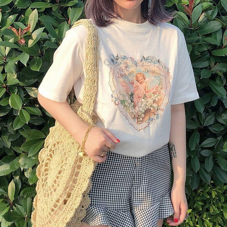 CUPID HEART TEE-Cosmique Studio