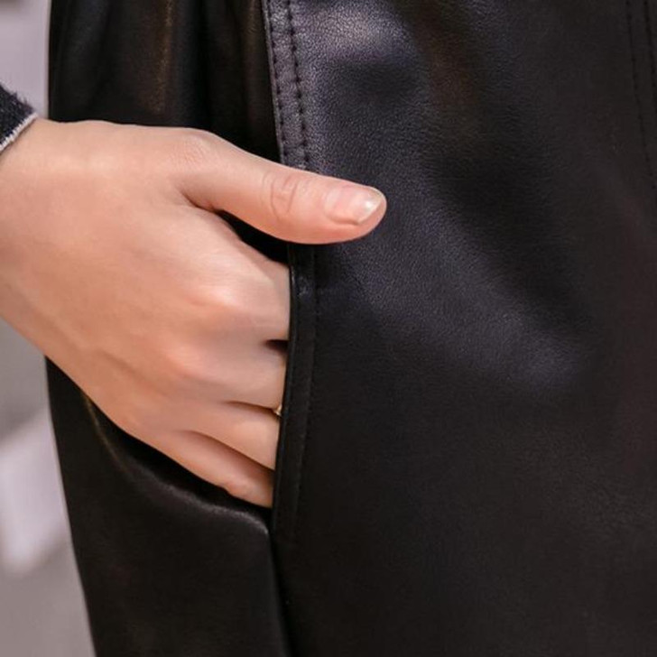 VSCO AESTHETIC HIGH WAIST WIDE LEG LEATHER SHORTS-Cosmique Studio VSCO AESTHETIC HIGH WAIST WIDE LEG LEATHER SHORTS-Cosmique Studio