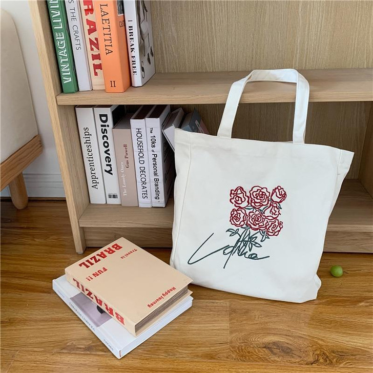 VINTAGE ROSE DESIGN CLOTH BAG-Cosmique Studio VINTAGE ROSE DESIGN CLOTH BAG-Cosmique Studio