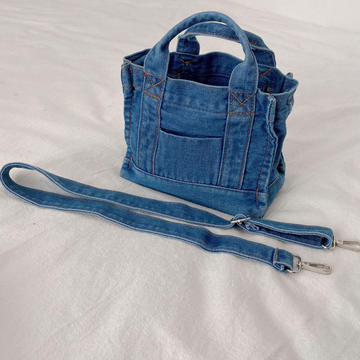 DENIM SMALL SHOULDER AND HAND BAG-Cosmique Studio DENIM SMALL SHOULDER AND HAND BAG-Cosmique Studio