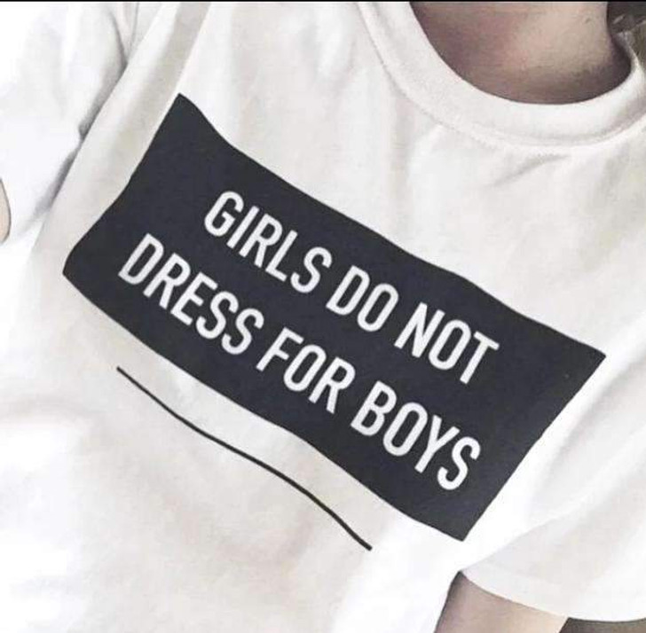 girls do not dress for boys tee in white girls do not dress for boys tee in white