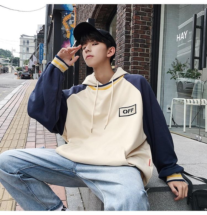 INDIE OFF LETTER OVERSIZE MEN HOODIE - Cosmique Studio