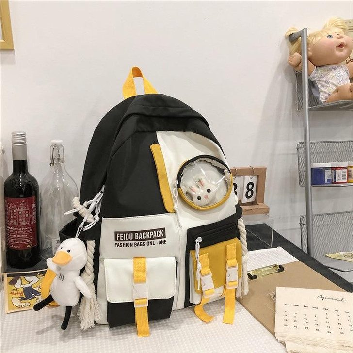 KAWAII BUNNY AND DUCK DESIGN SCHOOL BACKPACK - Cosmique Studio