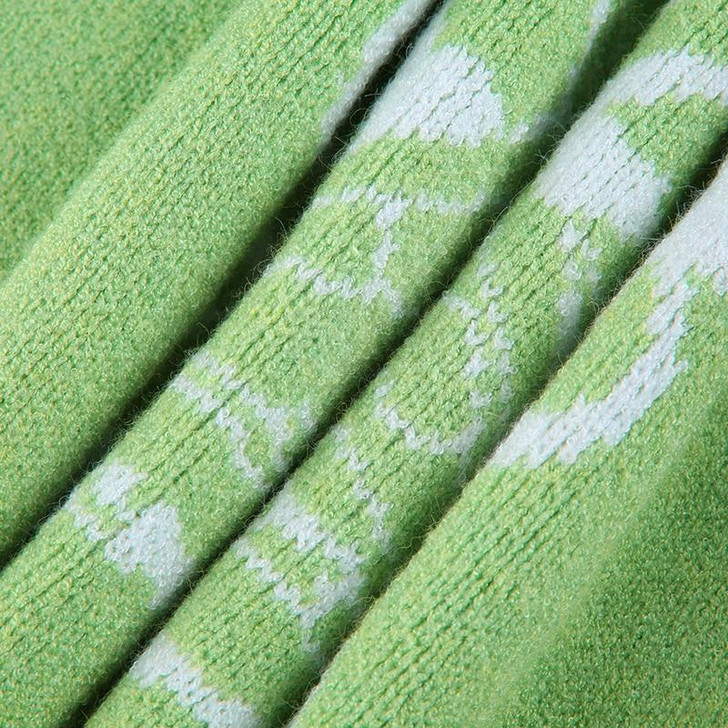 GRUNGE GRIM REAPER V NECK OVERSIZE SWEATER