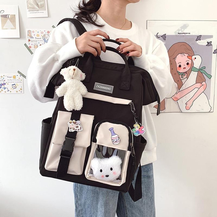 KAWAII SQUARED CUTE LITTLE BEAR BACKPACK KAWAII SQUARED CUTE LITTLE BEAR BACKPACK