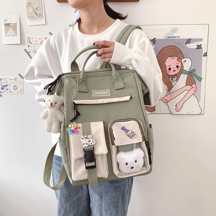KAWAII SQUARED CUTE LITTLE BEAR BACKPACK KAWAII SQUARED CUTE LITTLE BEAR BACKPACK
