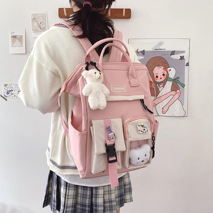 KAWAII SQUARED CUTE LITTLE BEAR BACKPACK KAWAII SQUARED CUTE LITTLE BEAR BACKPACK