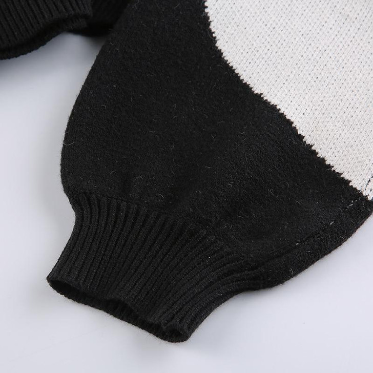 GRUNGE AESTHETIC CIRCULAR DESIGN KNITTED SWEATER GRUNGE AESTHETIC CIRCULAR DESIGN KNITTED SWEATER