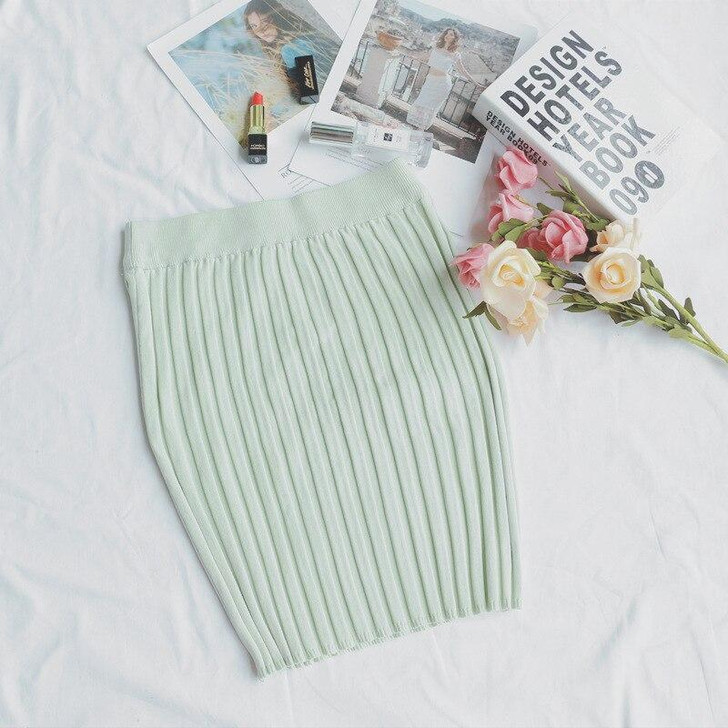 SOFT GIRL AESTHETIC KNITTED HIGH WAIST SEXY SKIRT SOFT GIRL AESTHETIC KNITTED HIGH WAIST SEXY SKIRT