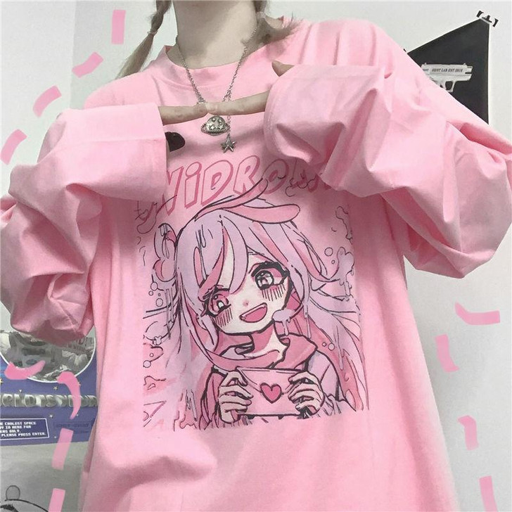 KAWAII UNIDRONE OVERSIZE PINK SWEATSHIRT KAWAII UNIDRONE OVERSIZE PINK SWEATSHIRT