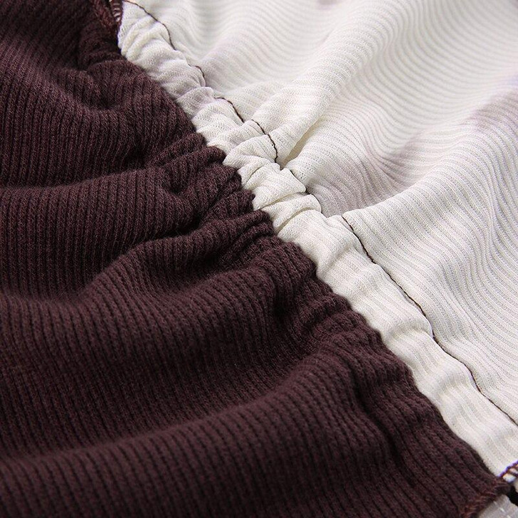 Y2K PATCHWORK SEPARATE SLEEVES BROWN CROP TOP Y2K PATCHWORK SEPARATE SLEEVES BROWN CROP TOP