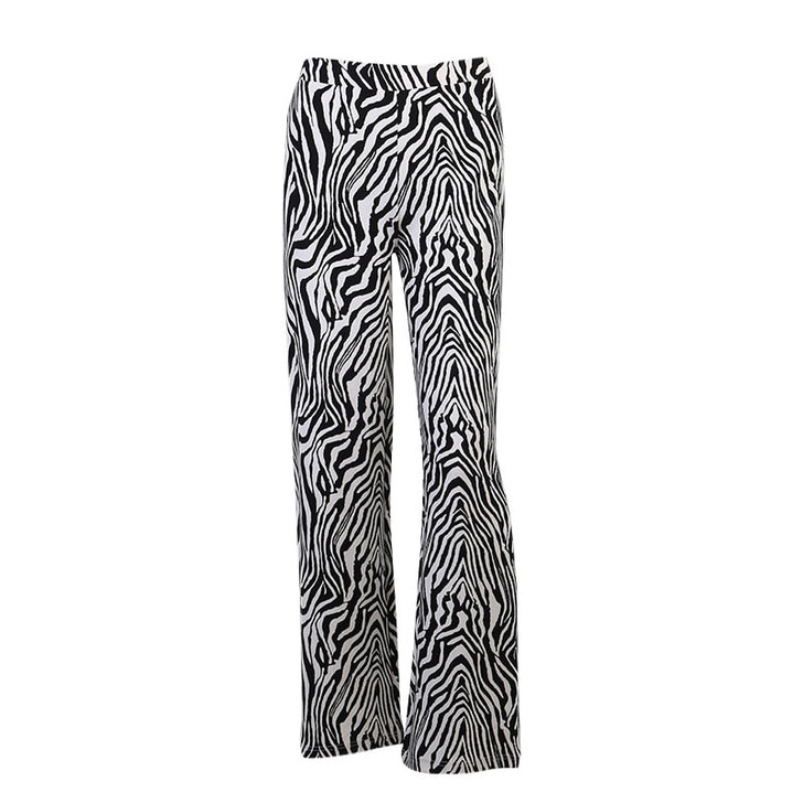 Y2K Aesthetic Zebra Pattern High Waist Black Pants
 Y2K Aesthetic Zebra Pattern High Waist Black Pants