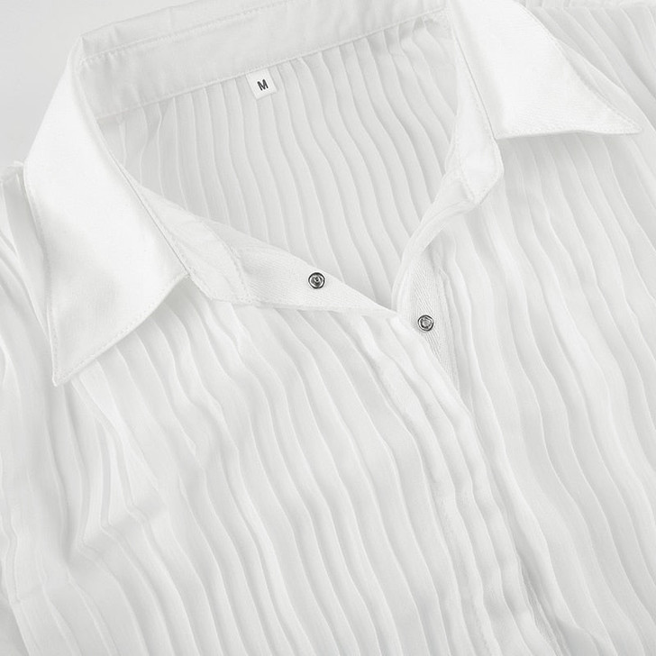 Angelcore Aesthetic Transparent Flare Sleeve White Shirt
 Angelcore Aesthetic Transparent Flare Sleeve White Shirt