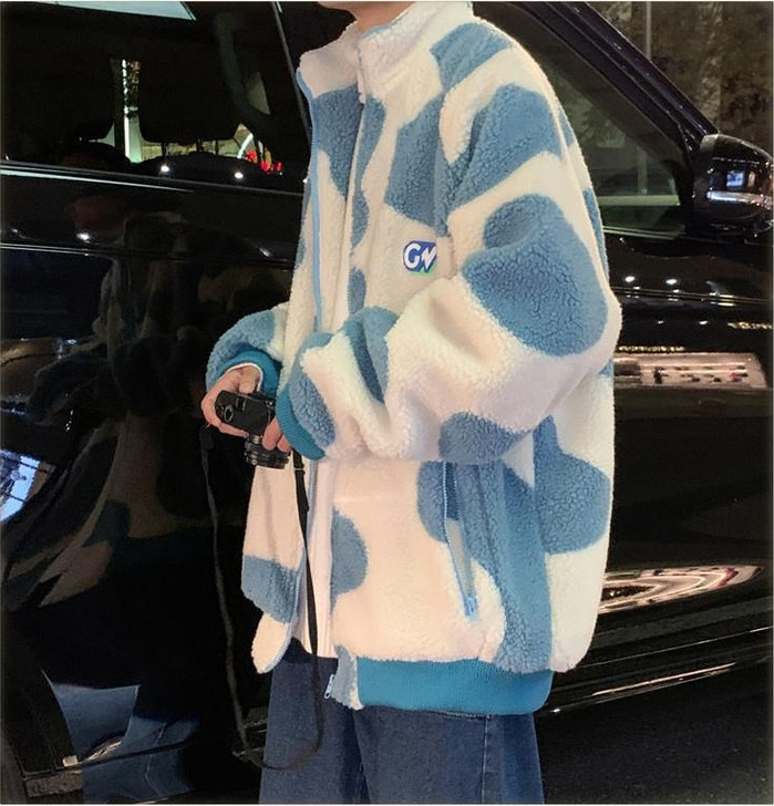 Unisex Cow Fluffy Jacket Unisex Cow Fluffy Jacket