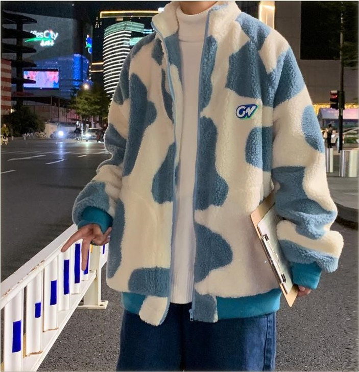 Unisex Cow Fluffy Jacket Unisex Cow Fluffy Jacket