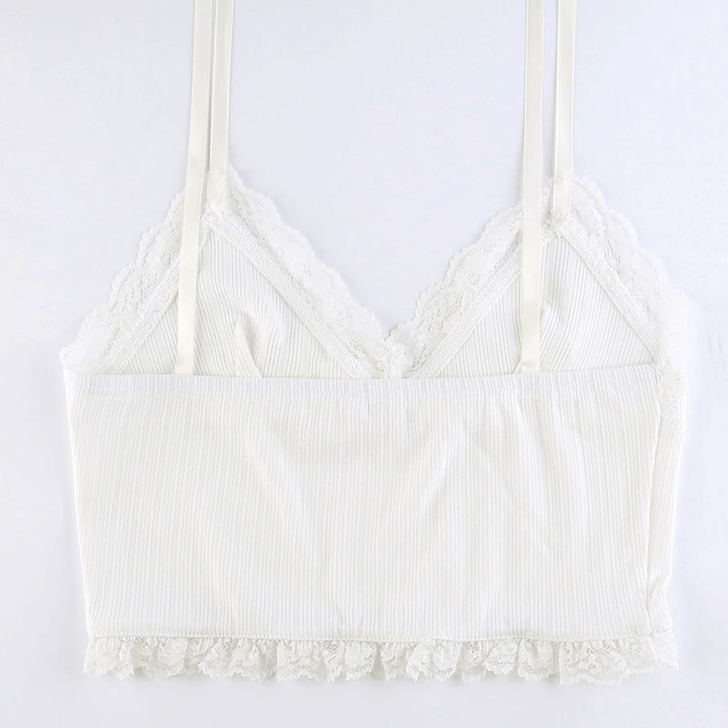 COQUETTE TIE STRAP CROP TOP