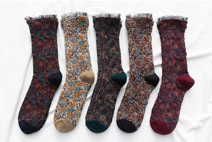 Goblincore clothes - goblincore frilly socks