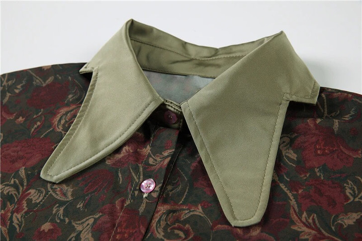 Vintage aesthetic floral shirt