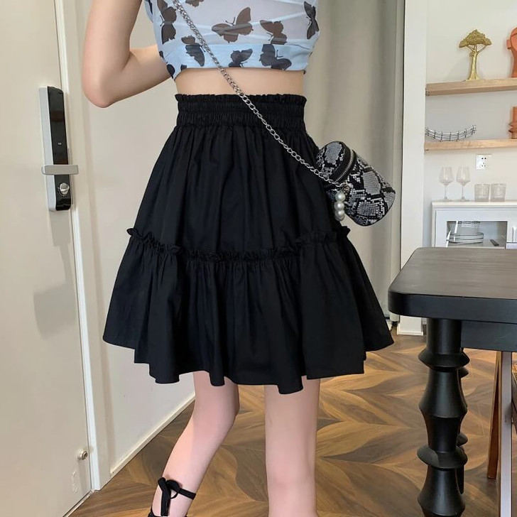 Fairycore black ruffle mini skirt Fairycore black ruffle mini skirt