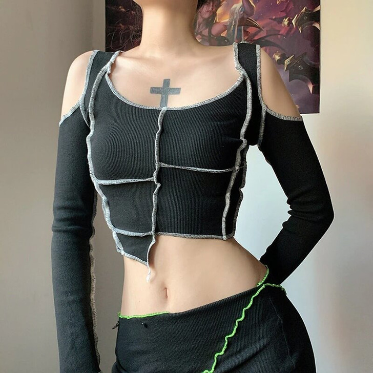 Egirl Hollow Out Crop Top