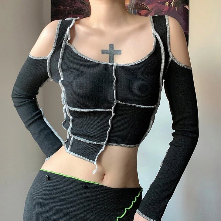 Egirl Hollow Out Crop Top