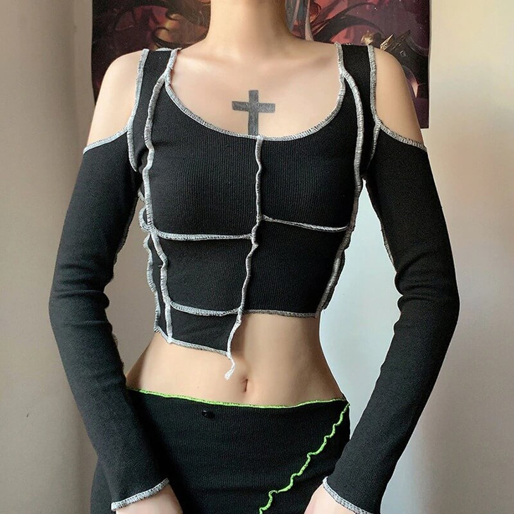 Egirl Hollow Out Crop Top