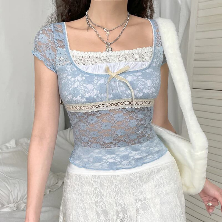 Coquette Aesthetic Lace Top