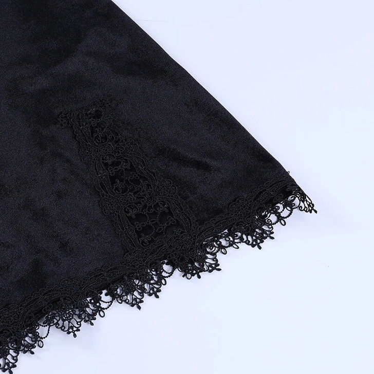 Gothic Lace Slit Mini Dress Gothic Lace Slit Mini Dress