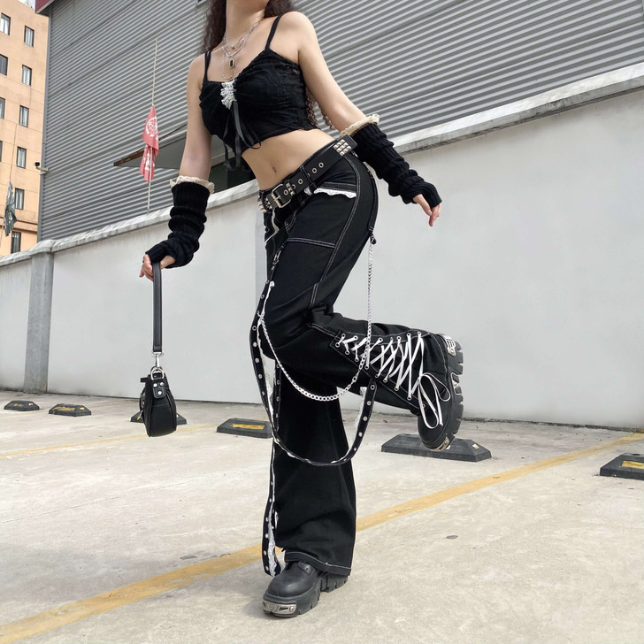 Egirl Festival Style Cargo Pants - Cosmique Studio