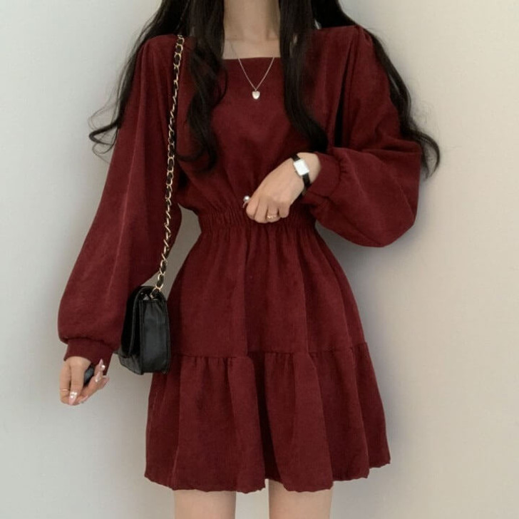 Dark Academia Elegant Mini Dress Dark Academia Elegant Mini Dress