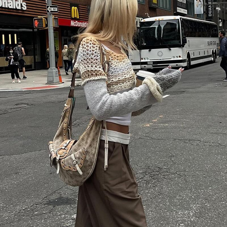 Y2k Knitted Shrug Top Y2k Knitted Shrug Top