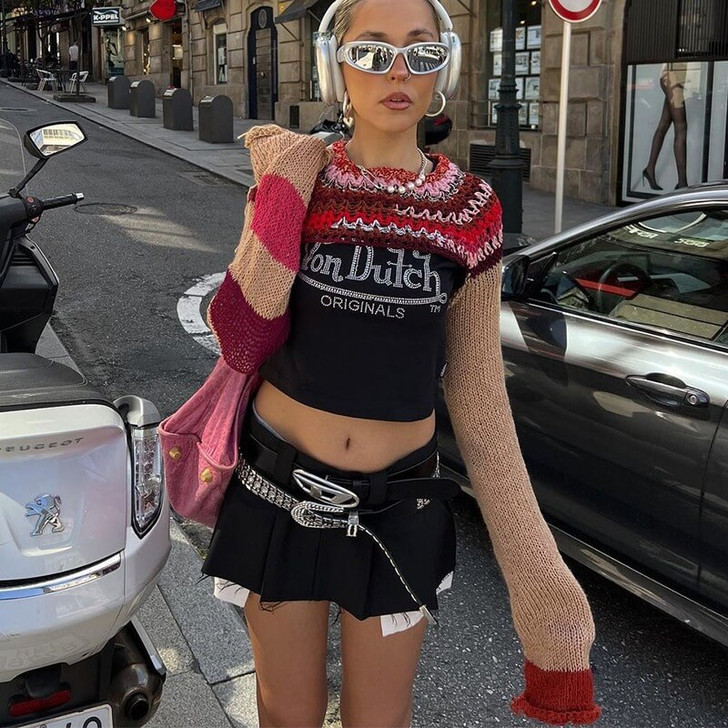 Y2k Knitted Shrug Top Y2k Knitted Shrug Top