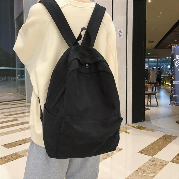 Cotton Canvas School Backpack Cotton Canvas School Backpack