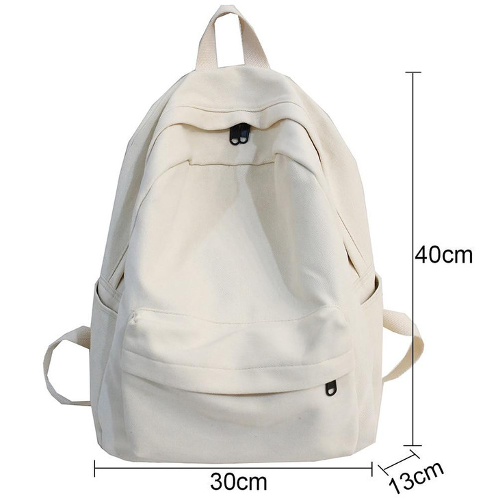 Cotton Canvas School Backpack Cotton Canvas School Backpack