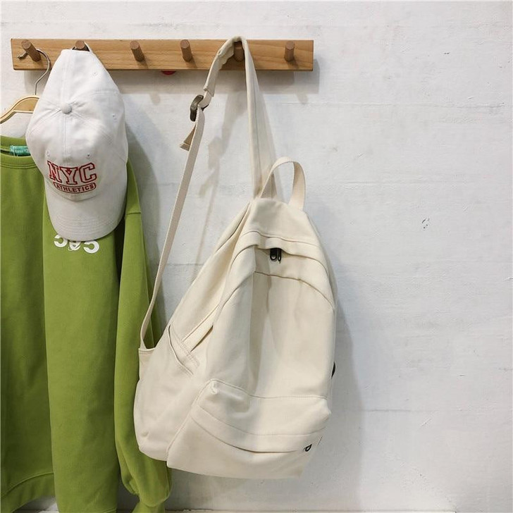 Cotton Canvas School Backpack Cotton Canvas School Backpack