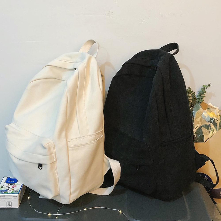 Cotton Canvas School Backpack Cotton Canvas School Backpack