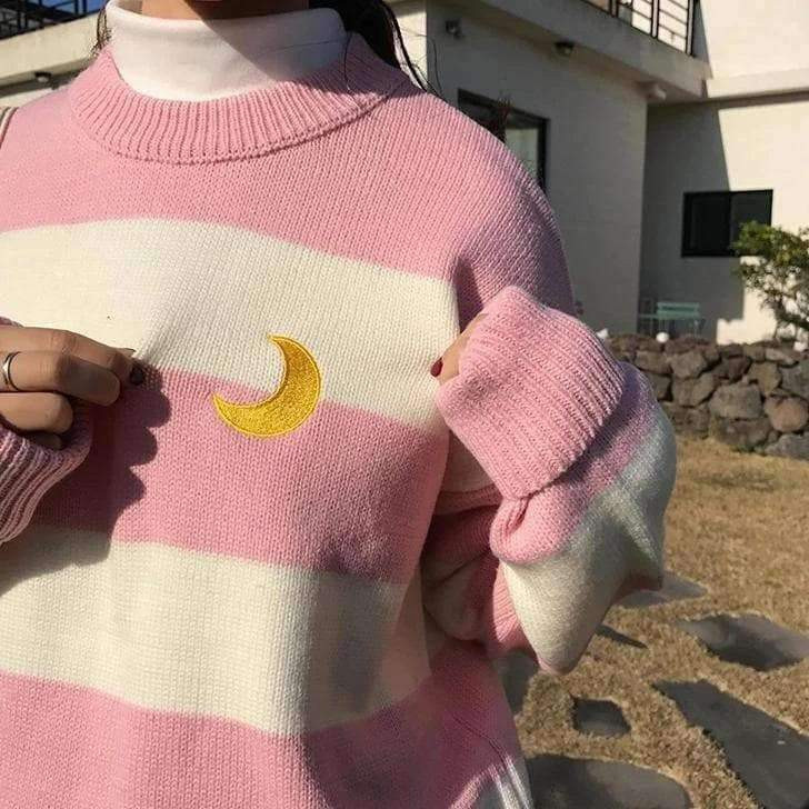 Striped Moon Sweater