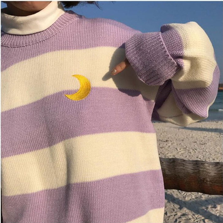 Striped Moon Sweater