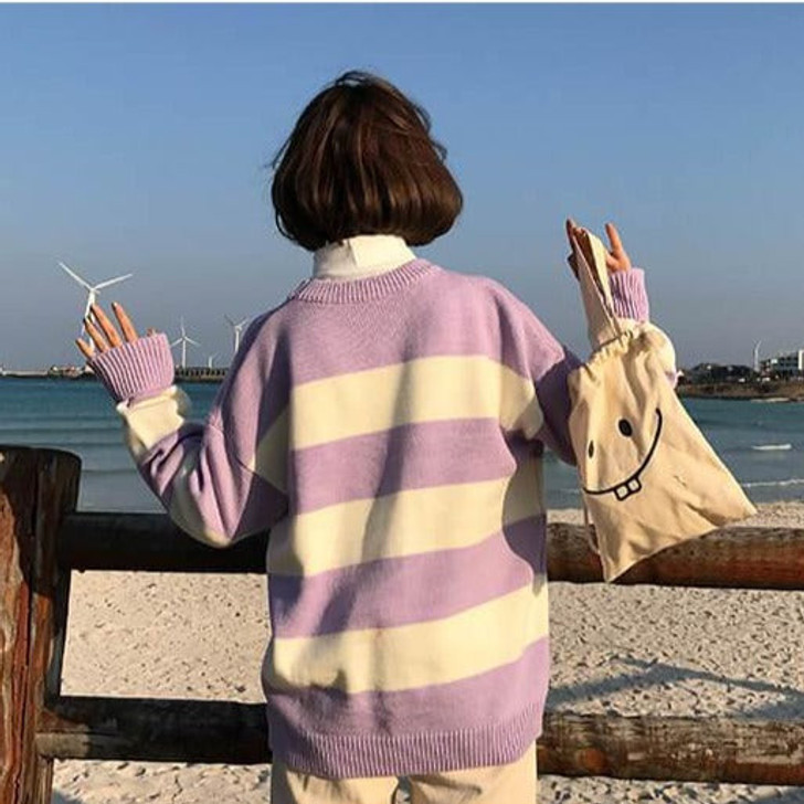 Striped Moon Sweater